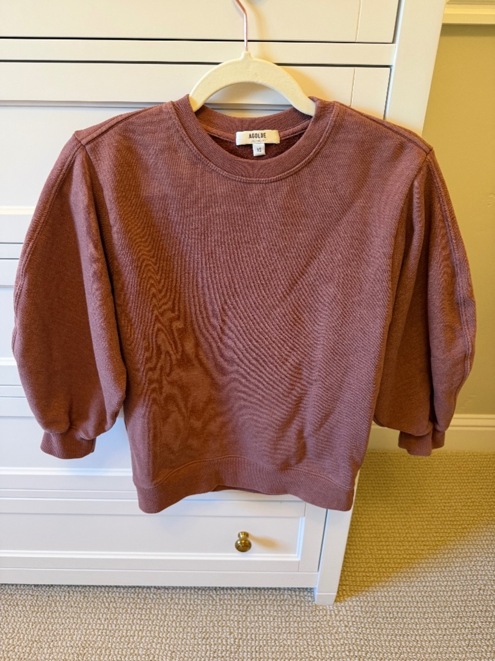 AGOLDE sweatshirt. Size XS. Brown/Plum color.